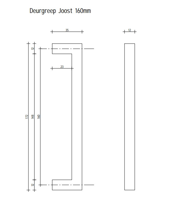 Puxadores Joost - latão - 160 mm - Image 3